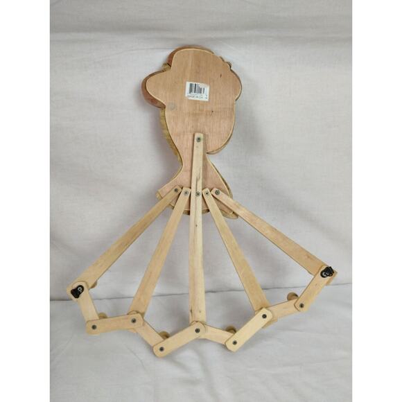 Handmade Girl's Wooden Accordian Wall Hanger - Jewelry Hats - Expandable - 9 Peg - Picture 4 of 4